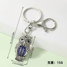 6件套法蒂玛手形钥匙扣，欧美棕榈眼钥匙圈，女士包包配饰，吊坠，闪亮字母波西米亚锌合金饰品，夏季 - 彩色 - 查看 15