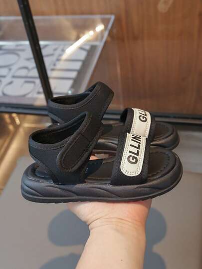 儿童凉鞋，厚底帆布时尚凉鞋，舒适优雅，手工制作时尚凉鞋