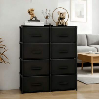 1件装简易储物柜，带多层抽屉，卧室内衣收纳架，家用组装式储物架，带抽屉的立方体储物柜，防尘衣柜，储物架，鞋架，独立式展示架，DIY组装，落地式储物架，书柜，适用于卧室、客厅、厨房、书房、办公室、度假收纳