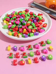 10pcs/20pcs/30pcs Cartoon Erasers, Space Fruit Number Erasers, Elementary School Prize Stamp Erasers, Multi-Pattern Recognition Mini Clay - Cartoon Characters, 30 Pieces (30 Random). - View 2