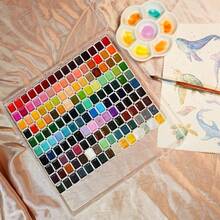 98 Colors Portable Solid Watercolor Paint Set, Suitable For Beginners And Students - Sets - View 5