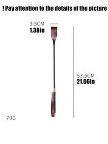 1 件 PU 皮革马鞭，柔软马术鞭，带防滑编织手柄和腕带，马术训练配件 - 彩色 - 查看 17