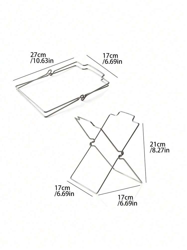 1/2/3件装不锈钢垃圾袋架，折叠式厨房垃圾袋收纳架，带清洁布架 - 彩色 - 查看 6