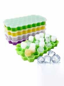 1个极简硅胶盖蜂窝状37格硅胶冰格，硅胶冰块模具，冰淇淋冰棒模具 - 彩色 - 查看 6