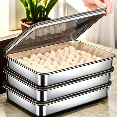 Stainless Steel Food Storage Container Set, Kitchen Food Storage Containers With Lids, Leak-Proof Seals, Perfect For Meal Prep And Food Storage, Ideal For Home, Office, Picnics, Parties, And Food Service, Suitable For Refrigerators And Pantries, Great For Easter And Mother's Day, Household Kitchenware