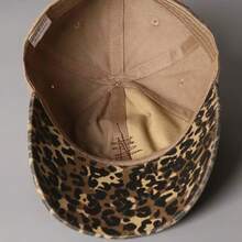 1pc New Retro American Leopard Print Letter Embroidery Baseball Cap, Street Fashion Stylish Petite Women Cap - A - View 3