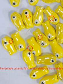 4pcs/Set Glass Beads Bracelets, Boho Handmade Ceramic Fish Bead Bracelets Set Women, Spring/Summer Jewelry (Note: Ceramic Fish Beads May Have Bubbles And Black Spots, Which Are Normal And Not Quality Issues) - Multicolor - View 5