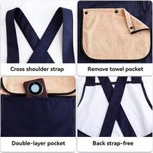 Detachable Thick Hand Towel Apron & Replacement Towel - High-Quality Absorbent Kitchen Apron With Removable Towel, Suitable For Cooking, Baking And Grilling, Unisex Modern Design, Mother's Day Gift, Suitable For Home And Professional Chefs - 1pc - View 8