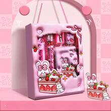 一套可爱文具礼盒，水鼠学习用品套装，创意文具套装，6件套，文具礼盒，生日礼物，2026新年礼物，学习用品，返校礼物 - 彩色 - 查看 6