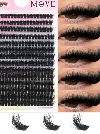 14 Rows High Capacity Eyelash Cluster, D Curl Lifting, False Eyelashes, Eyelash Tips, Eyelash Extension, Weekly Eyelashes, Eyelash Cluster, Cluster Eyelashes, Eyelash Extension, False Eyelash Set, Partial False Eyelashes, Individual Eyelashes, Homemade Eyelash Extension, Home-Use Eyelash Cluster, Suitable For Daily Use