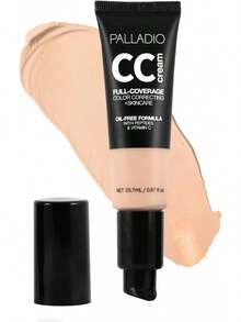 Crema CC de corrección de color de cobertura completa, sin aceite con péptidos, mejor para corregir el enrojecimiento y el tono desigual de la piel, Rich 52W - Feria 12W - Ver 2
