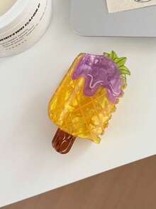 1pc Girls' Cute & Fun Multicolor Ice Cream/Popsicle Hair Clip - Multicolor - View 4