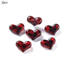 新款豹纹亚克力散珠心形星形透明直孔DIY手机链串珠材料 - 彩色 - 查看 11