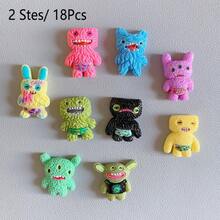 18/9pcs Random Funny Roaring Monster Fridge Magnets, Cartoon Cute Resin Creature Refrigerator Stickers, Creative Kitchen Cabinet Decor, Cool Gift For Boys, Kids, Teenagers - Multicolor - View 12