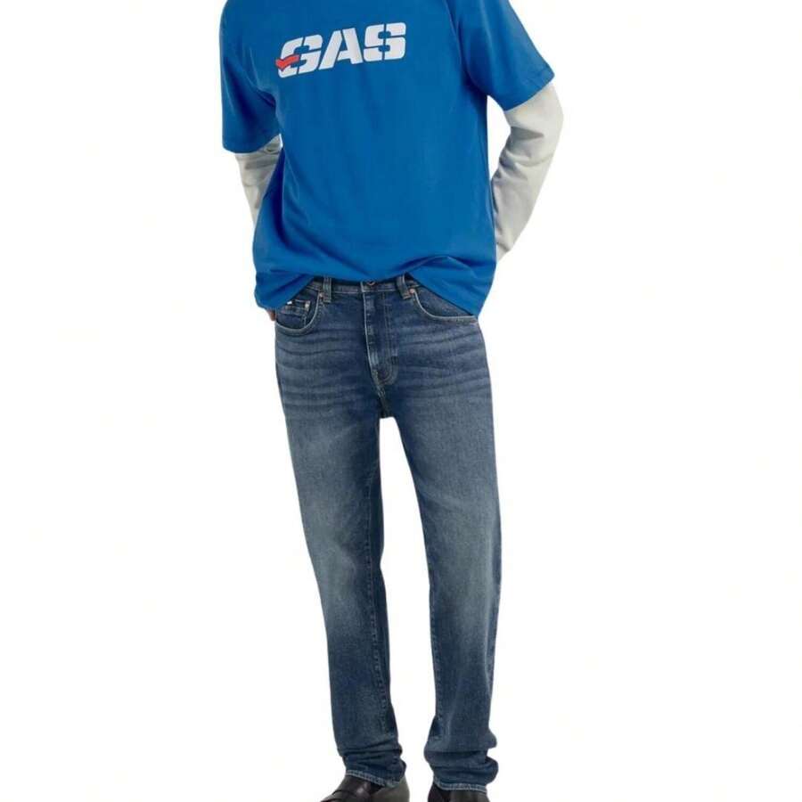 Gas Jeans Pantalón vaquero Gas Albert Simple de hombre 53MM - Azul - Ver 1