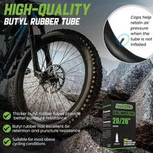 PAKCHEF Heavy Duty 20x4.0, 26x4.0 Fat Tire Tube With Schrader Valve - Thick Butyl Rubber Bike Inner Tube For E-Bikes Mountain Bikes - ColorA - View 3