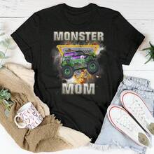 Monster Truck Mom Monster Truck Are My Jam Truck Lovers For Mom Women T-Shirt - màu đen - Xem 3