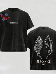 Max Holloway  Wings T-Shirt,  BMF T-Shirt, Workout Wear, Gift For MMA Fighters, Sportswear - 黑色 - 查看 1
