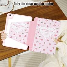 1个粉色花卉爱心图案PU皮革翻盖保护套，带360°旋转支架和笔槽，支持自动休眠/唤醒功能，兼容三星A9/A9+/S9/S9FE/A11/A11+/S11/S10 FE/S10 FE+/S10 Lite、苹果Air 5/6、荣耀、MatePad SE 11等热门机型，适合作为返校季、情人节、节日礼物。 - 彩色 - 查看 6