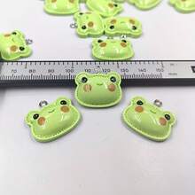 6/10 chiếc mặt dây chuyền hình ếch Kawaii, mặt phẳng, làm từ nhựa bóng, thủ công, dùng để làm trang sức, khuyên tai DIY. - Nhiều màu - Xem 5