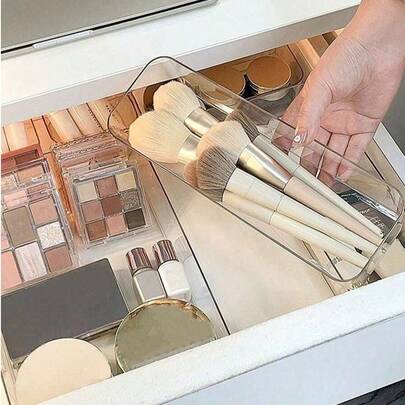 10 chiếc vách ngăn ngăn kéo đa chức năng, hộp đựng đồ trang điểm bằng acrylic trong suốt có nhiều ngăn, hộp đựng đồ dùng cá nhân, hộp đựng mỹ phẩm, đồ dùng nhỏ trên bàn làm việc, thích hợp cho bàn trang điểm, bàn làm việc văn phòng, ngăn kéo phòng tắm.