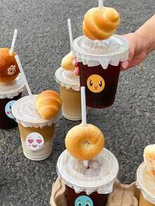 500pcs/Roll Cute Cartoon Smiling Face Stickers, Reward & Encouragement Stickers, Gift Envelope Seals, Waterproof PVC Stickers, School Supplies, Back To School - Multicolor - View 8