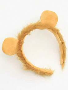 1pc/2pcs Cosplay Lion Ear Headband, Student Carnival Anime Character Hair Hoop, Plush Christmas Hair Accessory - Multicolor - View 3