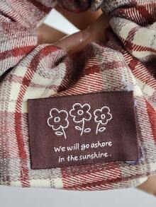 1个休闲涤纶纤维发圈，四季皆宜 - 棕色 - 查看 3