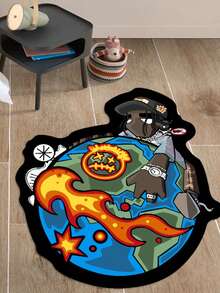 1pc 1100g 7.5mm Thick Velvet Carpet, Creative Art Design, Fashionable Pattern, Soft & Comfortable For Bedroom, Home Decor, Easy To Clean, Made Of Polyester Fiber, Hand Wash Only, Suitable For Living Room & Bedroom - Multicolor - View 9