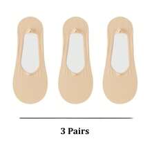 1/3/5 Pairs Spring And Summer Ice Silk Boat Socks For Women, Anti-Slip, No Heel Slipping, Invisible Socks, Thin Low-Cut Socks, Breathable Cool Socks - Multicolor - View 27