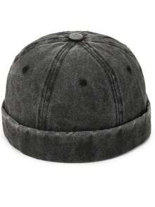 1pc Men's Adjustable Washed Vintage Beanie Hat, Versatile For All Seasons, Suitable For Gifts, Parties And Fashion Wear,Summer,Beach,Holiday - A - View 3