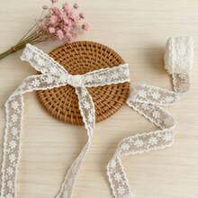 Pita Renda Bordir Bunga Lebar 2cm (2 Yard/5 Yard) Kain Renda Jahit Dekoratif untuk Gaun, Dekorasi Pernikahan, Pembungkus Kado, dan Kerajinan DIY - A1 - View 7