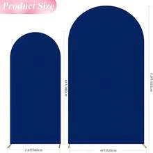 Arco de Casamento Wokceer Backdrop Cover 7,2 pés, 2 conjuntos de Capa Ajustável de Spandex para Arco de Casamento de 6 pés com Parte Superior Redonda, Suporte Chiara Backdrop Cover para Decoração de Festa de Aniversário, Cerimônia e Banquete - Visão 4