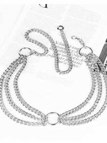1Pc High Quality Luxury Layered Pearl Women's Camisole Top Hand Knotted Fashion Sexy Pearl Body Chain Sweet Girl Fashion Faux Pearls Cami Simplicity Girlish Crop New Leisure Style Of Simple Faux Pearl Halter Tops Teen Style Cute Beaded Beautifully Cami Vest ,Pearl Bead Body Chain Sexy, Fashionable, High-End Diamond Studded Chest Chain, Top Chain, Wedding Dress, Nightclub Party Jewelry - Multicolor - View 5