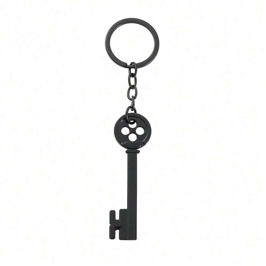 1Pc Cartoon Animation Keychain, Black Key Pendant, Gift For Friends, Universal Key, Daily Versatile  Casual - màu đen - Xem 1