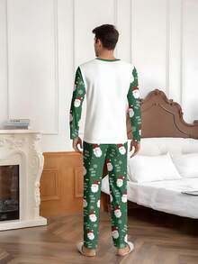 Stilvolles Loungewear-Set für Herren mit weihnachtlichen Cartoon-Motiven - Mischfarben - Übersicht 5