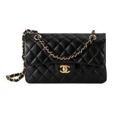 CHANEL Classic Flap CF (Chanel) Classic Gold-Buckled Chain Shoulder Strap Leather Quilted Flap Bag Crossbody Bag  Shoulder Bag Small Women's Black - A01113-Y01295-94305 - 查看 5