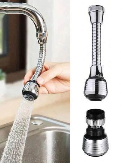 Bộ 2 cái/1 cái dụng cụ nối dài vòi nước xoay 360° - Chế độ thứ hai - Xoay dạng ống lồng, (S/L) Vòi phun chống bắn tóe, Dụng cụ tiết kiệm nước nâng cấp cho nhà bếp, Thích hợp cho nhiều mục đích sử dụng như nhà bếp và phòng tắm, Dụng cụ nhà bếp, Dụng cụ phòng tắm, Phụ kiện nhà bếp, Đồ dùng nhà bếp, Quà tặng gia đình, v.v.