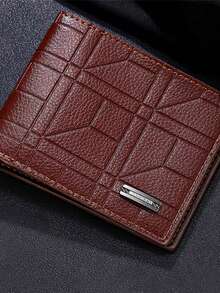 2pcs Men's Fashion Lightweight Wallet + Watch Set, Surprise Gift For Father's Day, Birthday, Anniversary - Brown - View 3