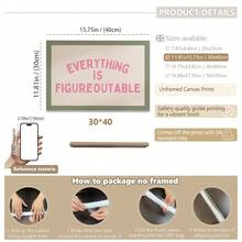 Tranh vải canvas treo tường, có khung, chống thấm nước và dễ treo, đáp ứng mọi nhu cầu trang trí (màu hồng), trang trí Dopamine, điểm nhấn tường màu xanh lá cây dịu nhẹ, trang trí phòng thẩm mỹ, tranh treo tường căn hộ, trang trí đầu giường. - Nhiều màu - Xem 13