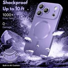 1 ốp lưng điện thoại màu tím ánh kim mềm mại, tương thích với iPhone 17e, 17, 17 Air, 17 Pro, 17 Pro Max, chống trầy xước, thiết kế mỏng nhẹ chống sốc, bảo vệ toàn diện camera. Tương thích với iPhone 13, 11, 16 Pro Max, 15, 14, 12, 16e, phiên bản quốc tế, không phải phiên bản nội địa. - Màu tím - Xem 7