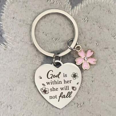 Přívěsek na klíče s Biblí, Křesťanský dárek pro ženy, Přívěsek na klíče s křížem, Náboženský dárek, Dárek s Biblí, Dárek s vírou, Boho styl Neformální Párty Roztomilý Pouliční elegantní Zinková slitina Velikonoce