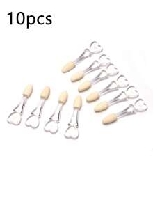 1/5/10pcs Crystal Clear Single-Head Sponge Eyeshadow Brush, Mini Sponge Makeup Brush, Eyeshadow Applicator Makeup Tools - Multicolor - View 7