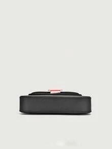 女士时尚粉黑撞色人造革单肩包，带扣闭合，可作腋下包、可爱迷你斜挎包、Y2K美学钱包、甜美粉嫩春夏手拿包、简约设计手提包，适合办公和购物、轻便便携旅行、搭配连衣裙和牛仔裤的时尚配饰、高品质纯素皮革包、缝线手提包、带扣安全翻盖闭合、小巧尺寸却拥有大容量、送给女友和女儿的时尚礼物。 - 彩色 - 查看 4