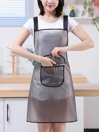Women's Waterproof Apron Kitchen, Bathroom, Work, Housework, Giving, Mother's Day, Neck & Waist Tie, Stain & Dust Resistant, Parents, Mothers, Fathers, Birthday