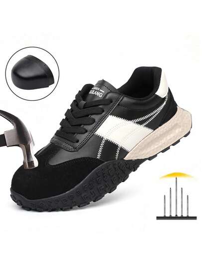 Giày bảo hộ động nữ, giày thời trang buộc dây mũi thép, giày động nhẹ, chống mài mòn, chống trượt, chống va đập, chống đâm thủng, có khả năng giảm sốc, giày thể thao, ủng bảo hộ an ninh cho nữ.