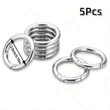 5/10/20pcs Metal Spring Snap Hooks, One-Click Open/Close Anti-Lost Key Chain, Outdoor Camping Backpack Hanging Accessories, Wear-Resistant Rust-Proof Metallic Quick Clips - Multicolor - View 22