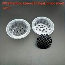 6pcs Hydroponic Vegetable Planting Baskets, Plastic Flower Pots, Suitable For Home Balcony Gardening And Nursery Hydroponics - A - View 7