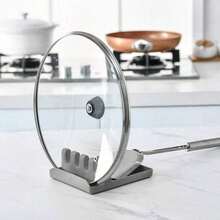 1pc Multi-Function Silicone Spoon/Spatula Holder, Utensil Rack, Versatile Kitchen Tool Organizer - Xem 5