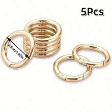 5/10/20pcs Metal Spring Snap Hooks, One-Click Open/Close Anti-Lost Key Chain, Outdoor Camping Backpack Hanging Accessories, Wear-Resistant Rust-Proof Metallic Quick Clips - Multicolor - View 30